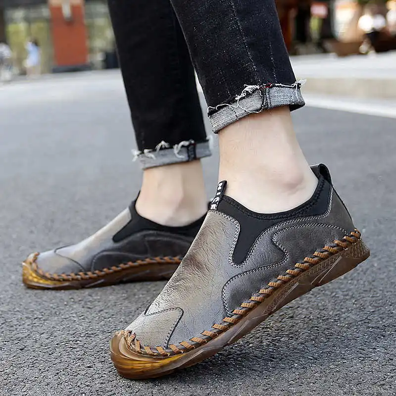 

Detske Leather Sneakers Husband High Quality Rain Leather Casual Shoes Rubber Soles Shoe Man Brand Kid's Luxury Brand Tennis