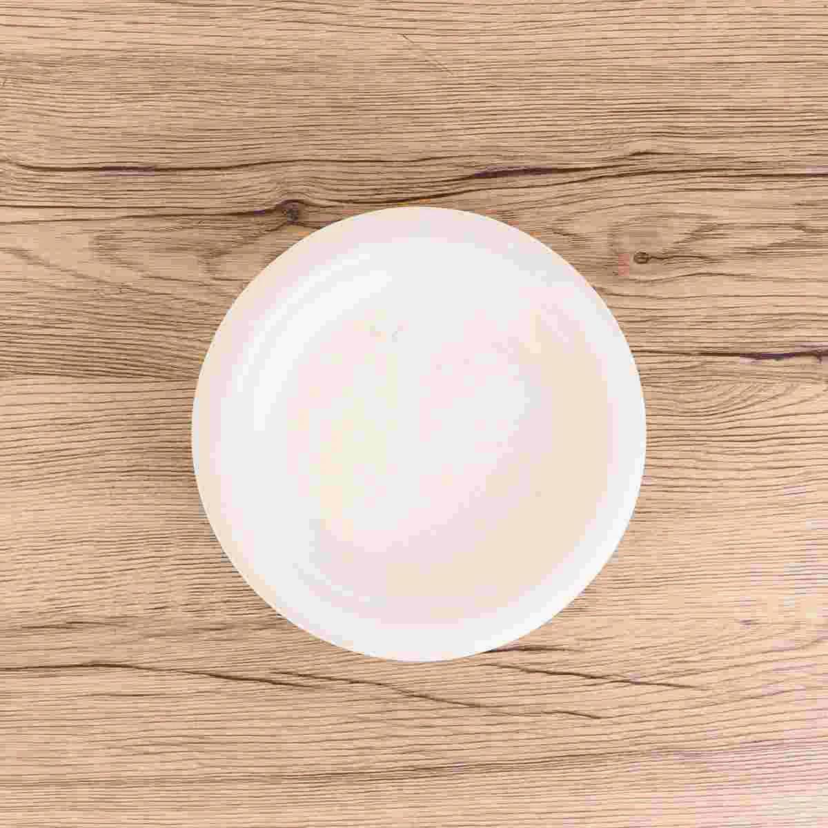 

100PCS 6 Inches White Disposable Party Cake Tray Round Plates Fruit Barbecue Serving Tray Degradable Dishes Tableware for