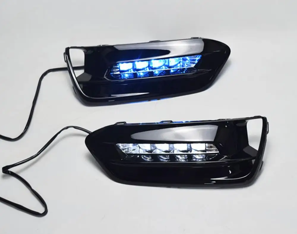 Дневной ходовой светильник с поворотной сигнальной лампой + синий ночной