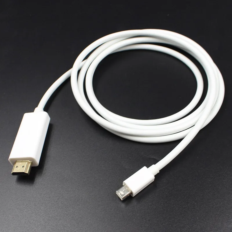Топ новый Male to 1 8 M Mini DP HDMI кабель Thunderbolt Displayport адаптер для Macbook Pro Air Для iMac (белый) |