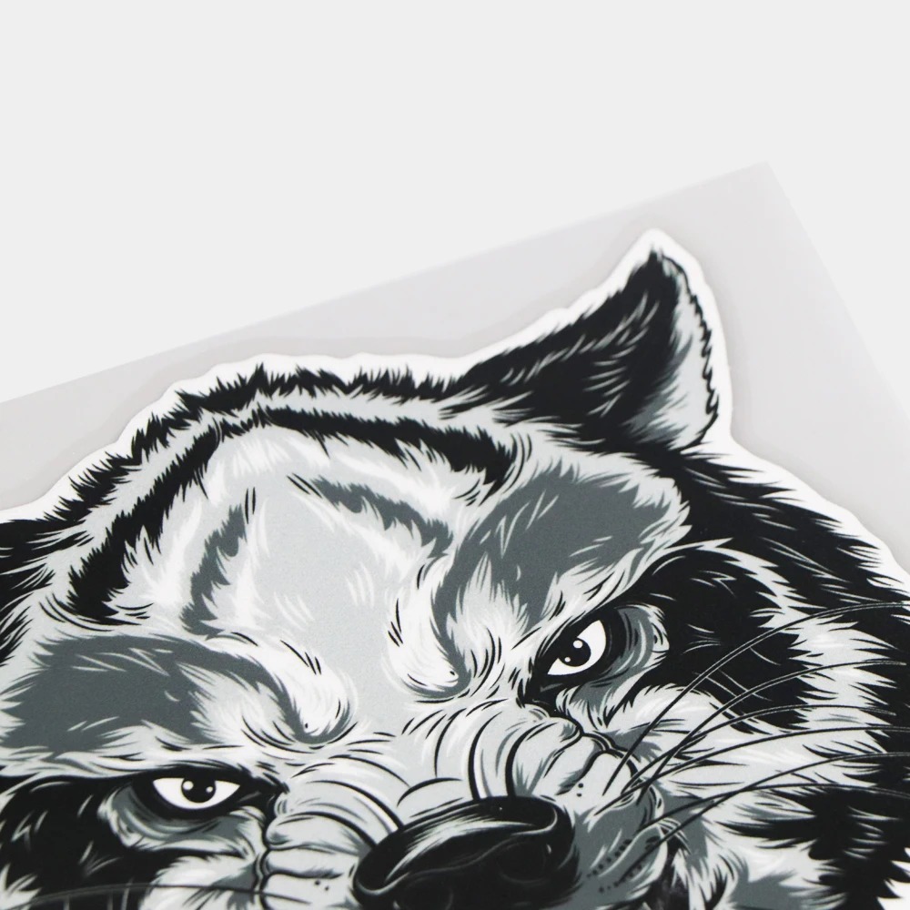 

YJZT 15.516.5CM Furious Ferocious Wolf Personality Cartoon Body Decals Decoration Car Stickers 21A-0502
