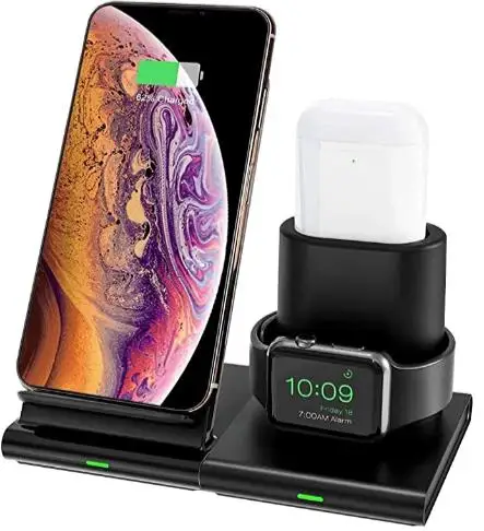 

XIAONI Wireless Charger 3 in 1 Wireless Charging Station for Phone Watch AirPods Pro/2, Detachable and Magnetic Docking Station