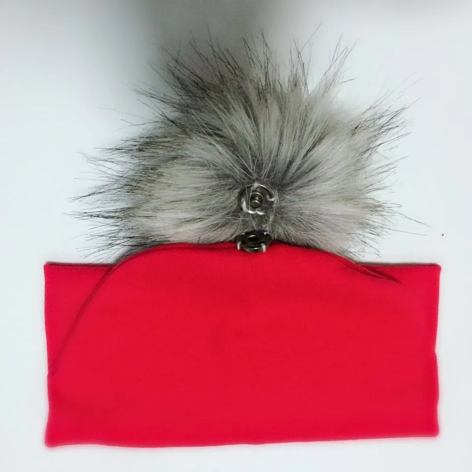 Шапка-бини с помпоном для детей на весну/зиму | Детская одежда и обувь