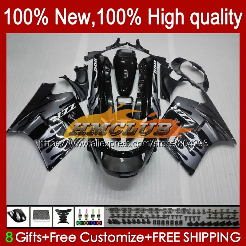 

Обтекатели ZZR1100 для KAWASAKI NINJA ZX-11R ZX11R 93 94 95 96 70No.59 ZX11 ZZR 1100 ZX 11R 1993 1994 1995 1996 1997 серебряное пламя