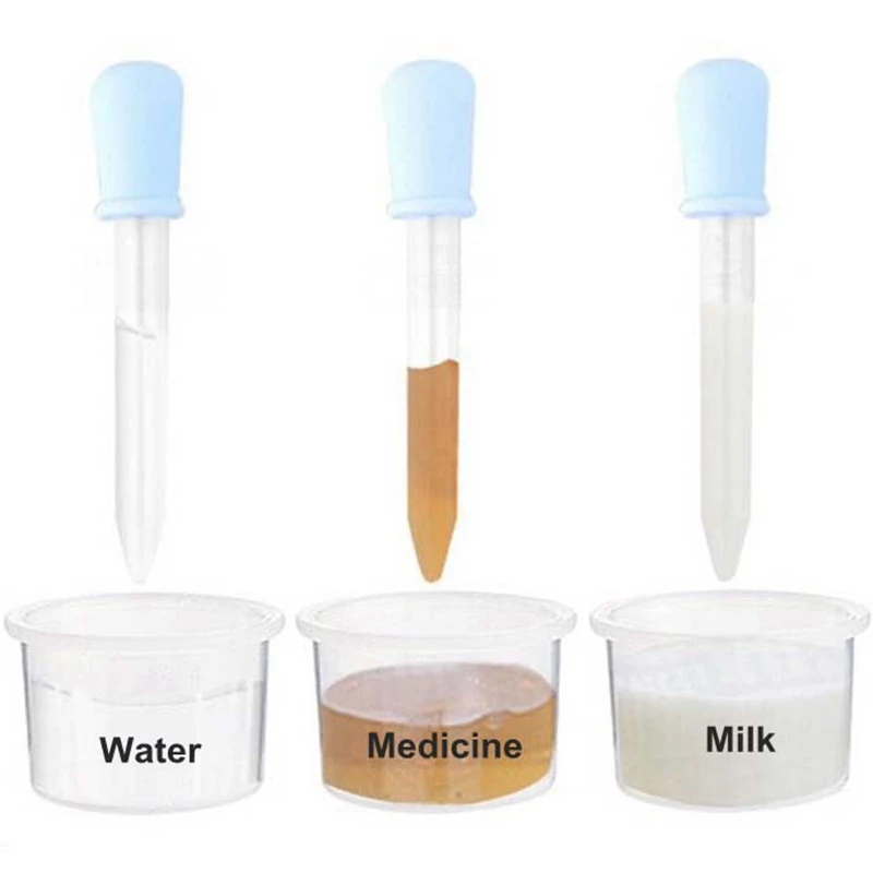 

5Pcs 5ML Baby Dropper Medicine Milk Water Juice Feeder Child Medicine Silicone Pipette Liquid Food Dropper Infant Utensils