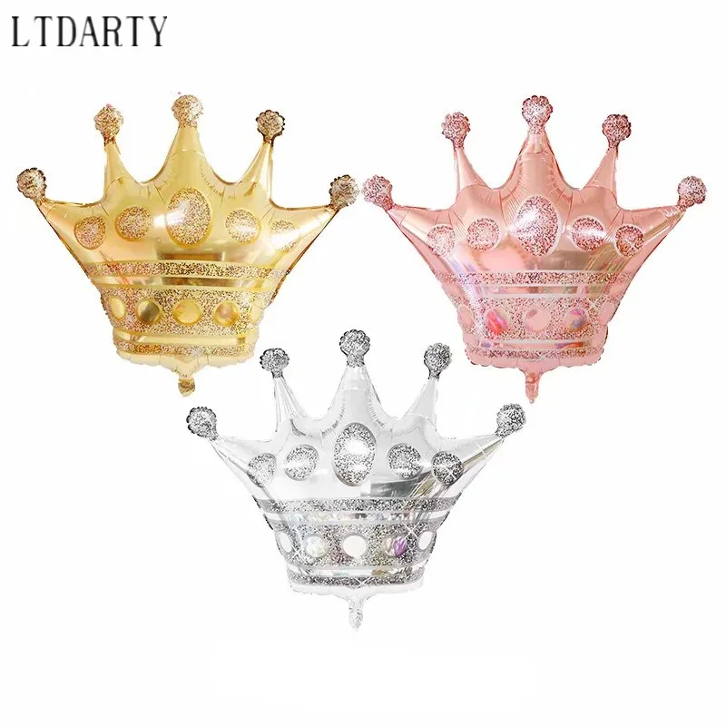 Воздушный шар гелиевый в форме короны золотистого цвета 1 шт. воздушные шары из