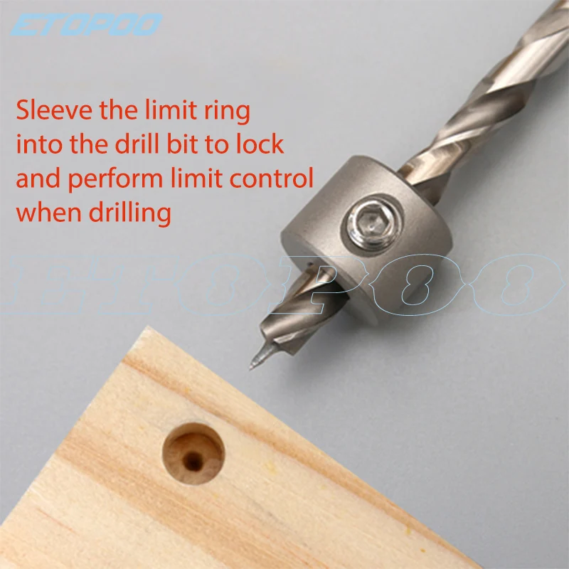 Hot Sale Stainless Steel Limit Ring Three-in-one Hole Punch Round Dowel Locator Drill Sleeve Woodworking Tools | Инструменты