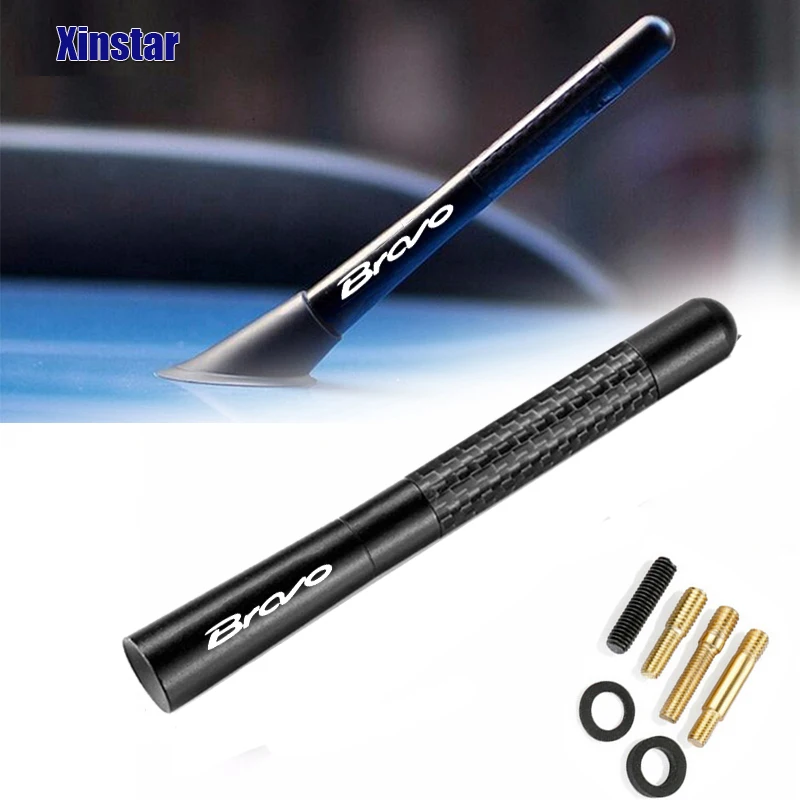 

4.7 Inch Carbon Fiber Radio Antenna Sticker For Fiat Bravo