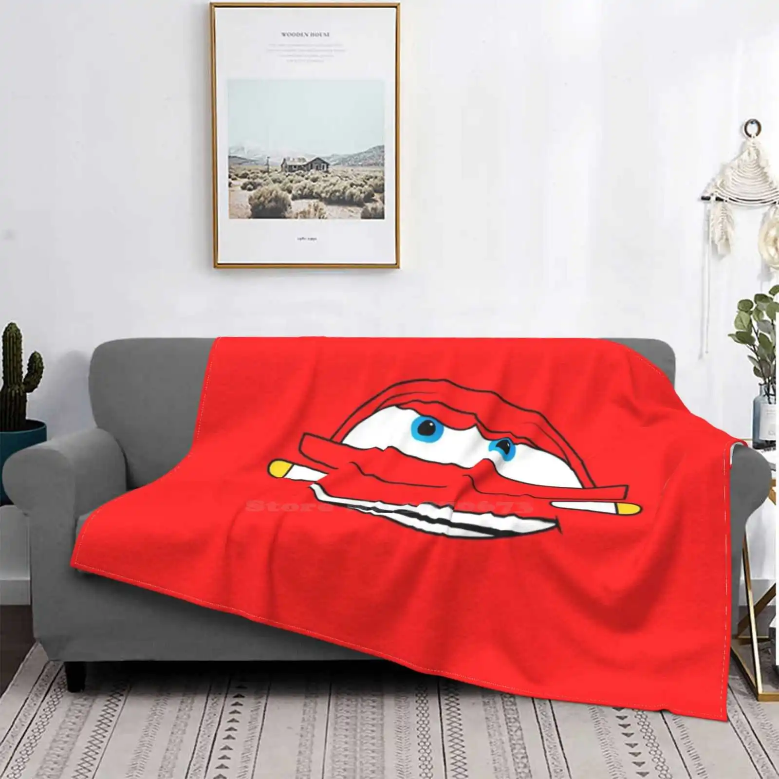 

Lightning New Arrival Fashion Leisure Warm Flannel Blanket Cars Pixar Race Car Patterns Quarantine Social Distancing Funny