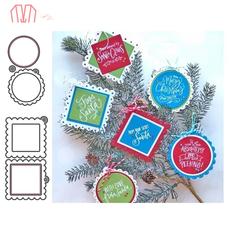 Mai Round Label Metal Cutting Dies Stencils for DIY Scrapbooking photo album Decorative Embossing Paper Cards | Дом и сад