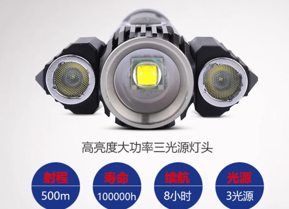 Сисветильник свет вспышка Многофункциональный T6 + XPE нарусветильник с тремя