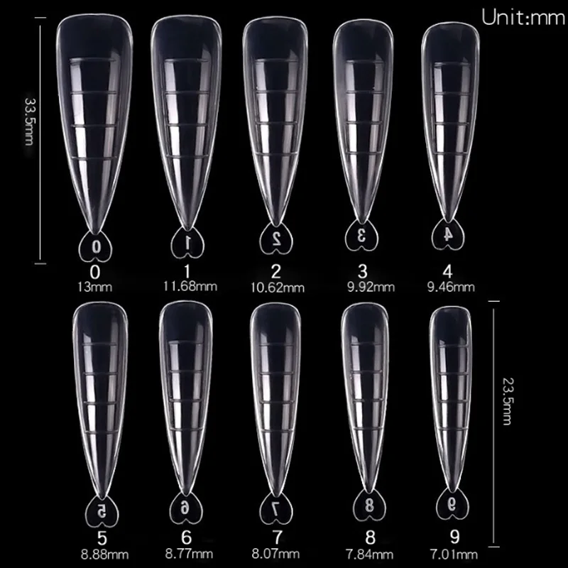 Набор скульптурных накладных ногтей для наращивания Акриловые зажимы набор