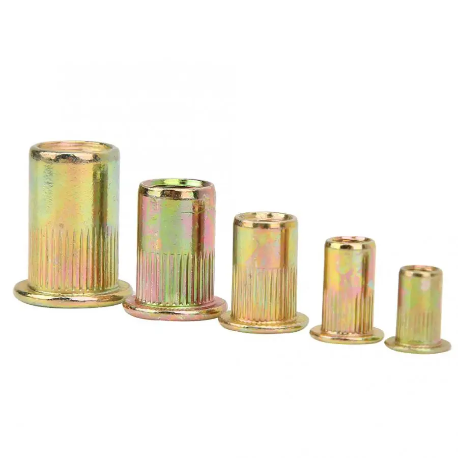 120 шт./компл. набор заклепочных гаек оцинкованные плоские резьбовые крепежные