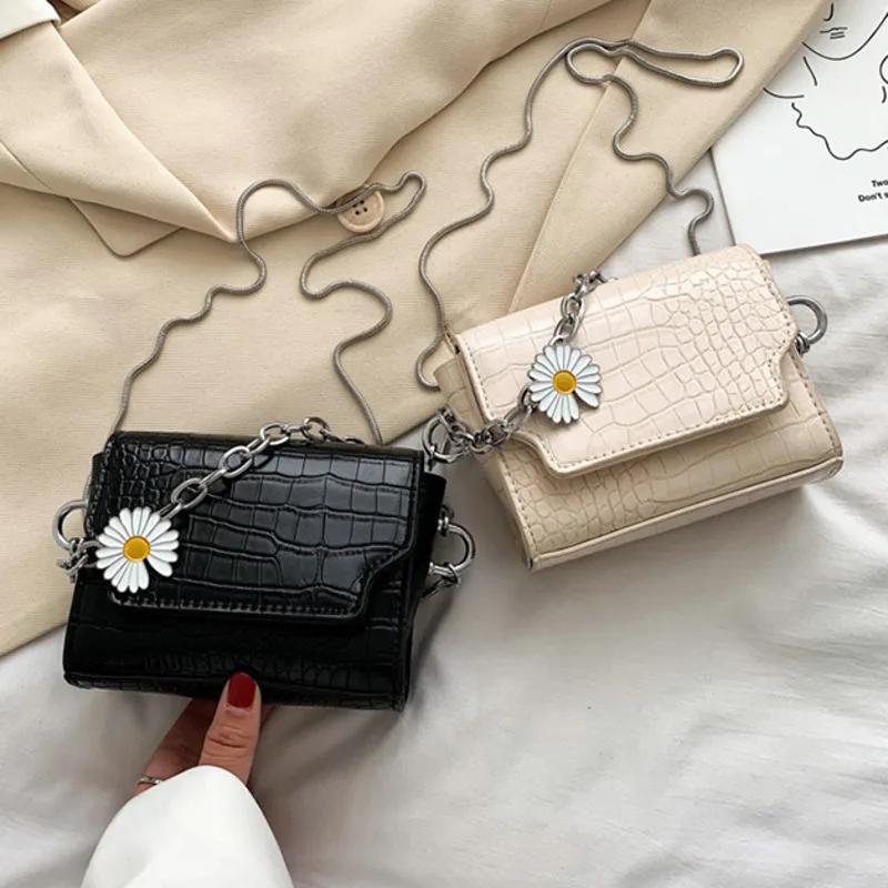 

Female Alligator Pu Leather Crossbody Bag For Women 2020 Chain Shoulder Messenger Bag Ladies Hand Sling Luxury Handbags Designer