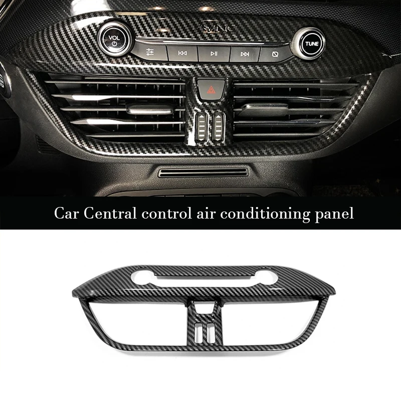 

ABS Carbon fibre Central control air conditioning panel Cover Trim Air-conditioning Outlet Vent Car Styling For Ford Focus 2019