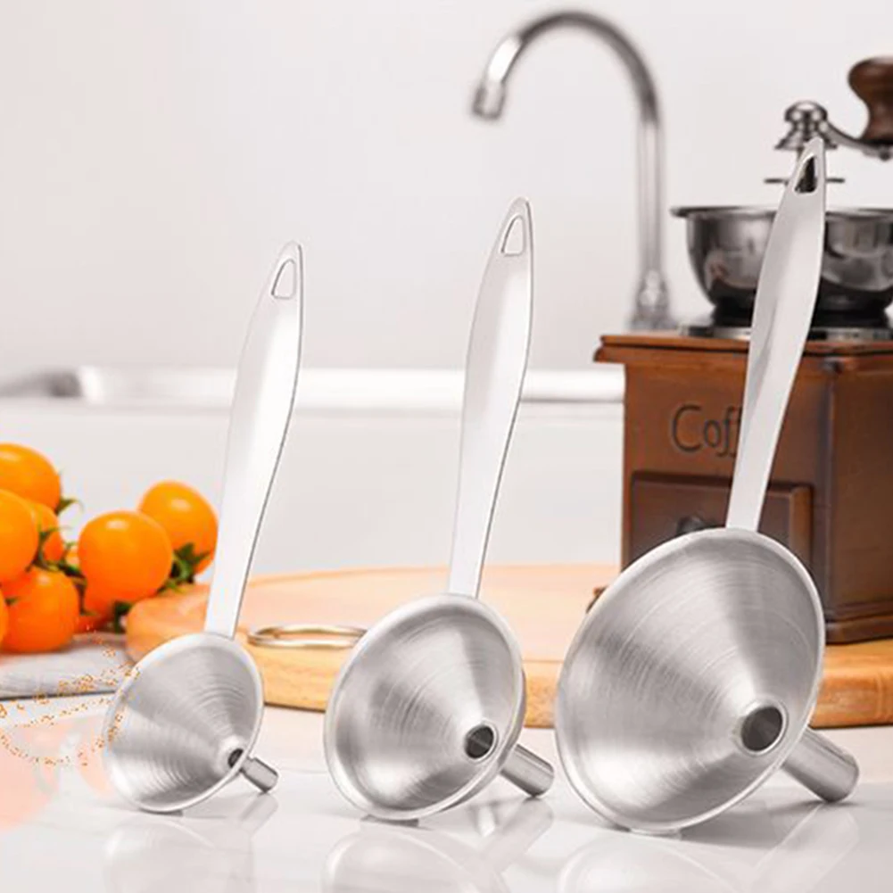 Мини кухонная Воронка широкая для консервирования из нержавеющей стали фильтр с