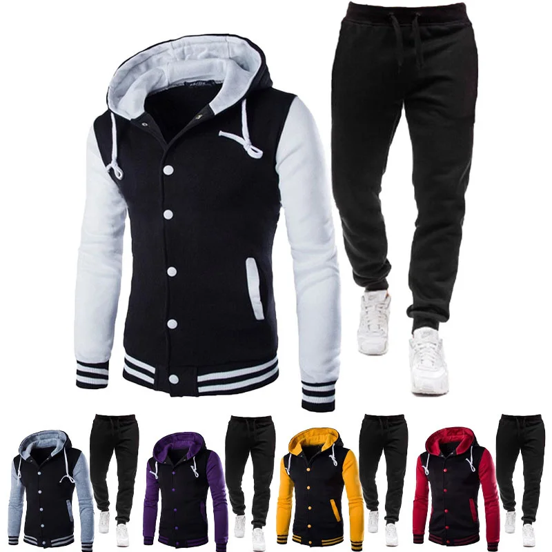 

2021 Spring And Autumn New Men's Sports Suits Roupas Masculinas Suit Sudadera MasculinoRunning Suit Plus Size Jogging Tracksuit