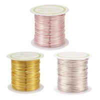 1 roll 0 30 40 50 60 70 8mm copper wire jewelry beading wire string cord long lasting plated silver golden rosegold color