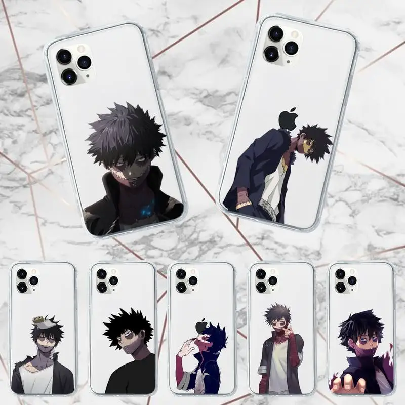 

My Hero Academia Dabi Fire Phone Case Transparent for iPhone 7 8 11 12 13 mini pro X XS XR MAX Plus