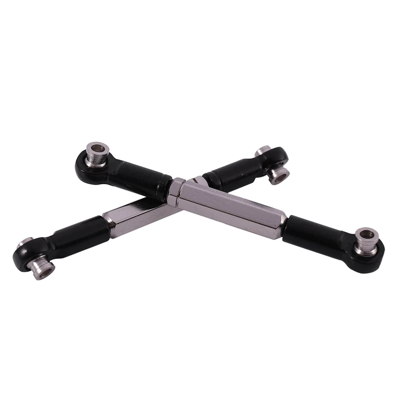 

2 Set RC Car Part: 1 Set Metal Tie Rod,Black & 1 Set Metal Steering Cup Turn Cup Kit