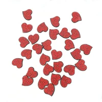 10pcs cute heart ab rhinestone applique sew on patch for clothing dess diy patches beaded applique sweater applique