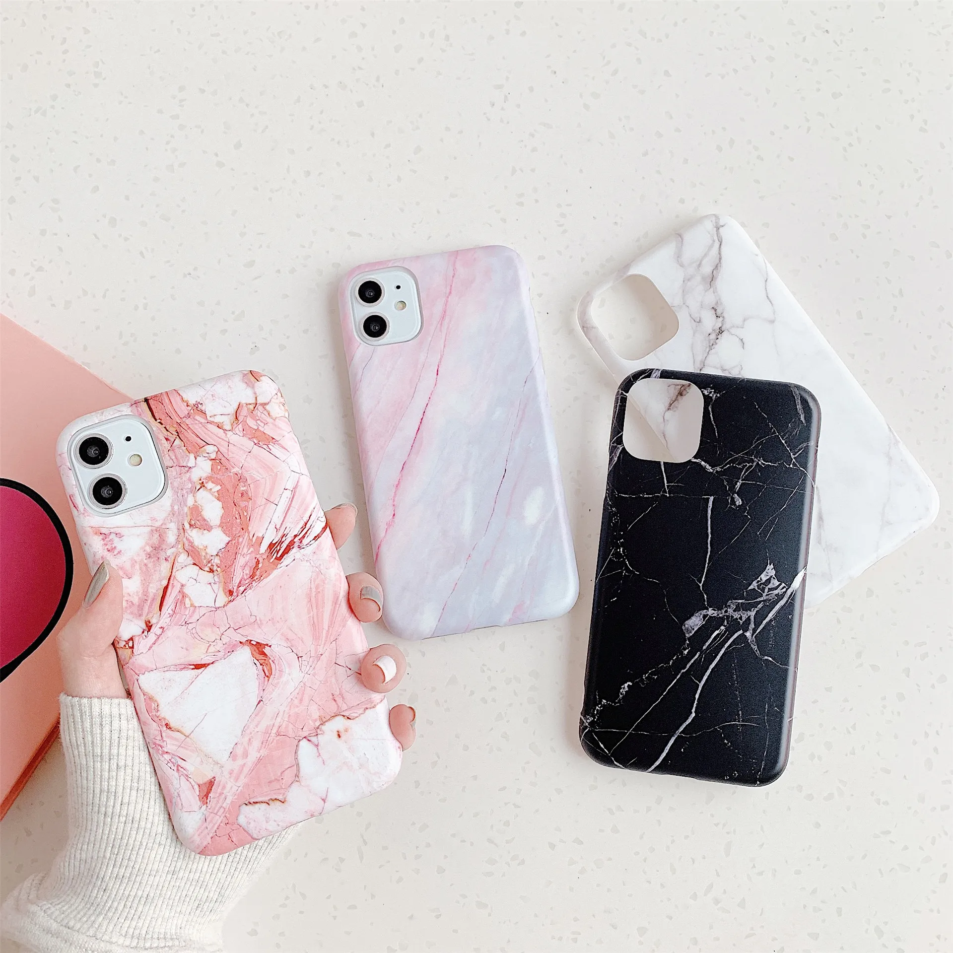 Роскошный Мраморный чехол для телефона iPhone 11 Pro Max Xr X Xs 7 8 6 6s Plus SE2020 матовый Мягкий