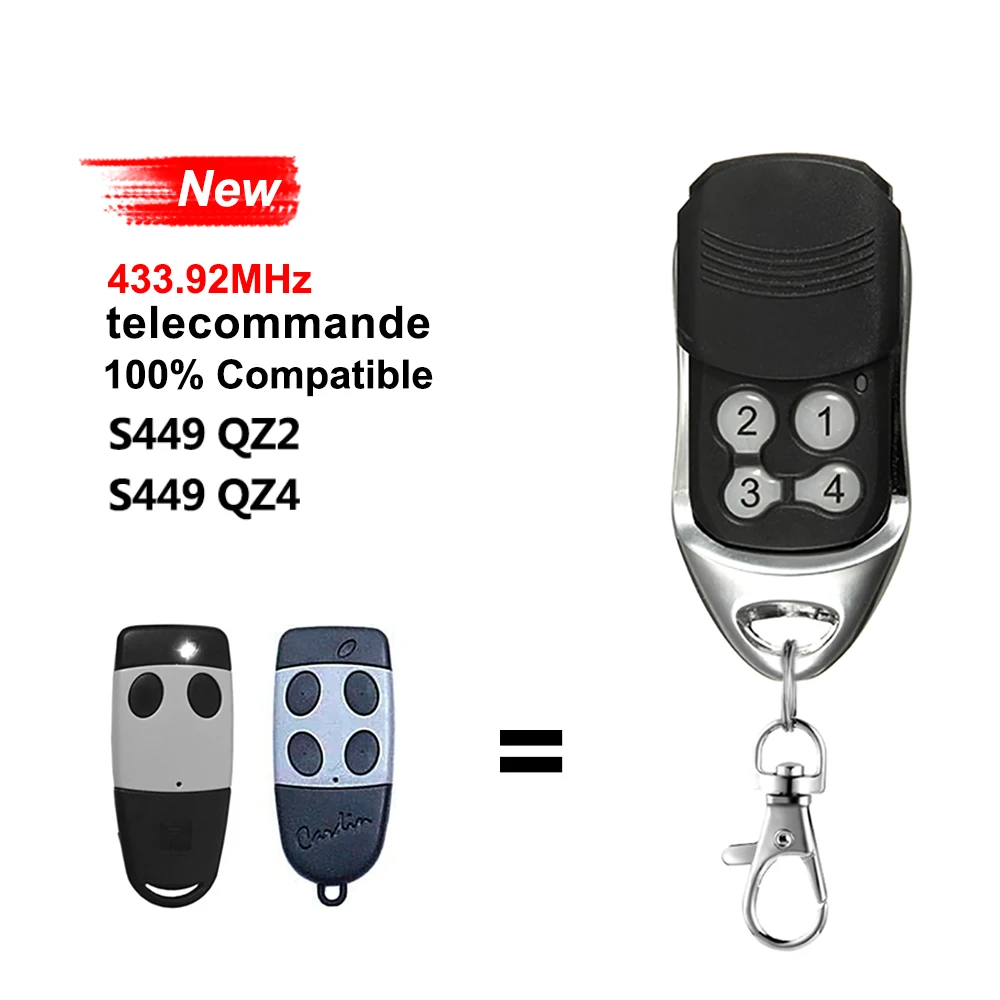 

CARDIN пульт дистанционного управления для гаражной двери, Cardin S449 QZ2 QZ4, управление воротами, управление гаражом, ручной передатчик 433,92, непреры...