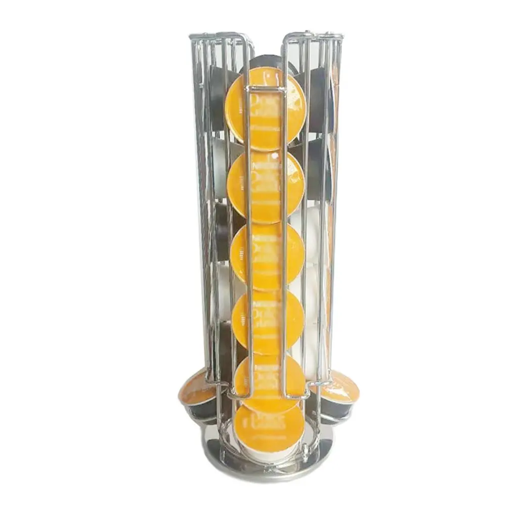 Вращающийся держатель для капсул кофе 24 зерна металлический материал