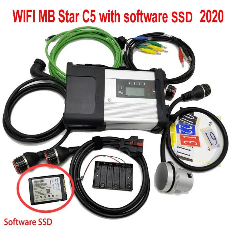 Mb Star C5 SD Connect full Software HDD SSD Multiplexer with laptop T420 i5 cpu 4GB pc think-pad WIFI Car Diagnostic Scan Tool |