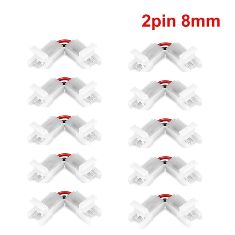 10 Pcs LED Strip Connectors 2/3/4 Pin 8/10mm Unwired Solderless Adapter Extension For 3528/5050 SMD RGB Lights | Обустройство дома