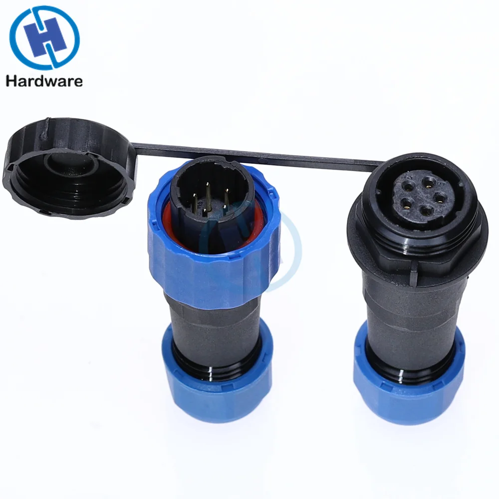 1 пара IP68 SP16 2Pin/3Pin/4Pin/5Pin/6Pin/7Pin/9Pin Водонепроницаемая воздушная розетка Панельное