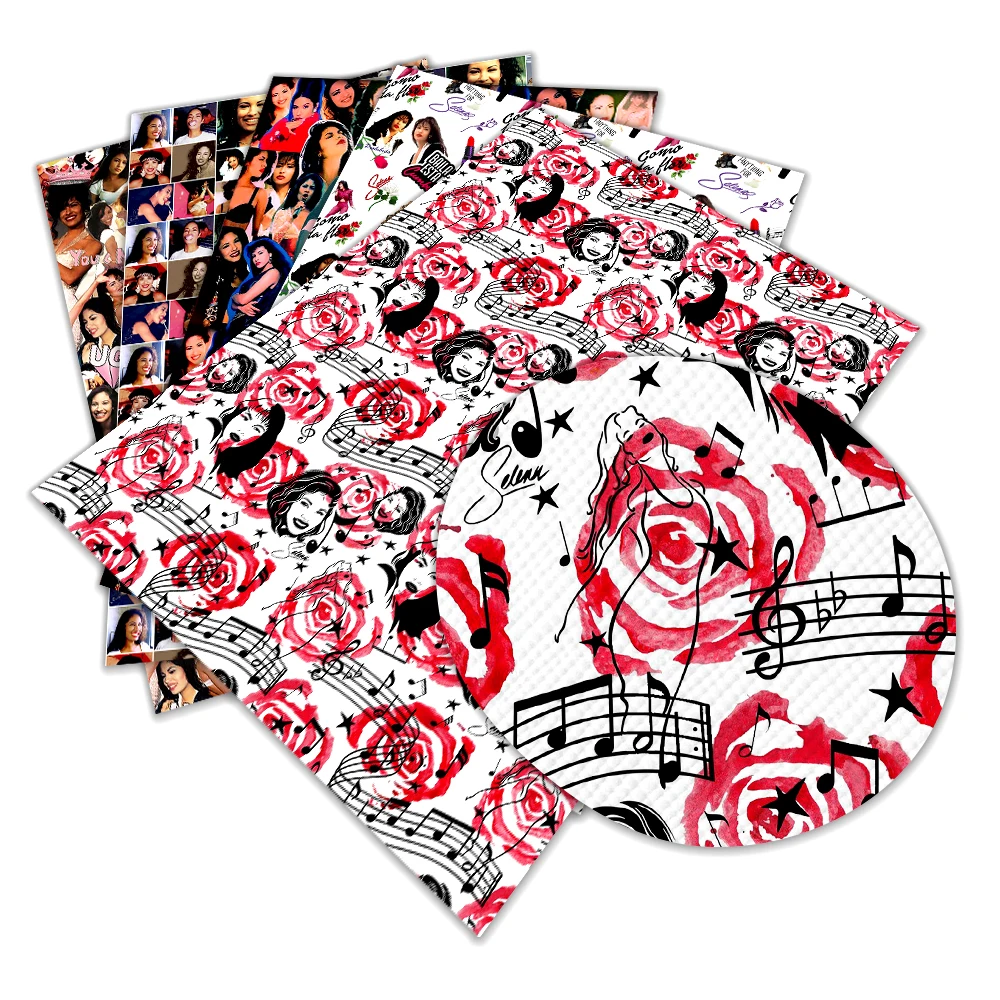 

Fashion Craft Synthetic Selena 22*30cm Faux Leather Sheet Printed Fabric for DIY Clothing Bag Shoes Accessories Decoration
