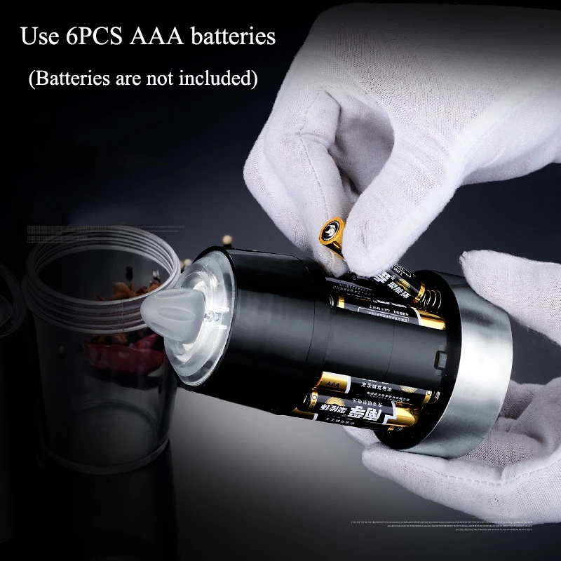 Электрическая автоматическая гравитационная мельница для перца и соли со