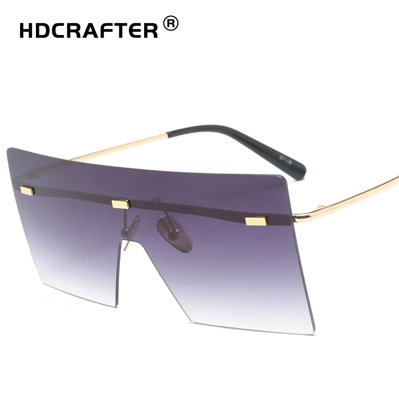 Большие Квадратные Солнцезащитные очки для женщин 2019 Роскошные брендовые модные