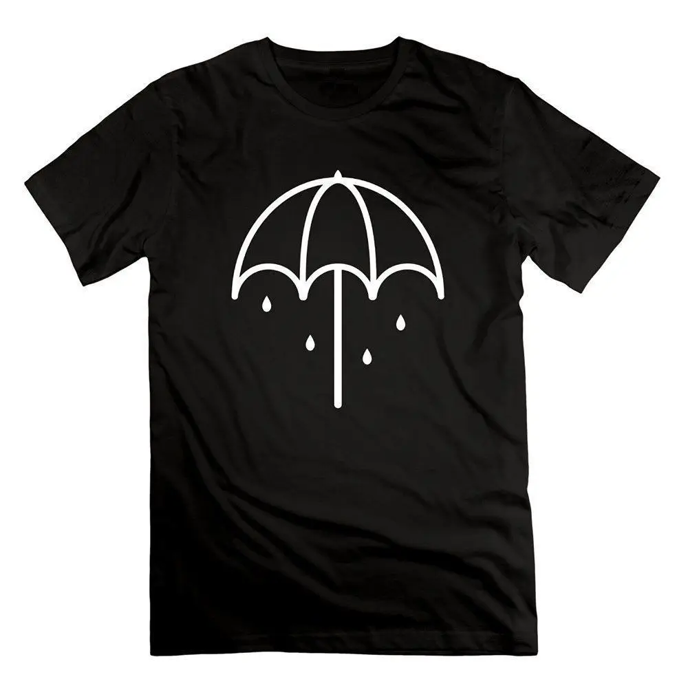 

Nigikala Bring Me The Horizon Bmth Umbrella Logo Mens Casual T Shirts Black Good Quality Brand Summer Style Shirts 033034