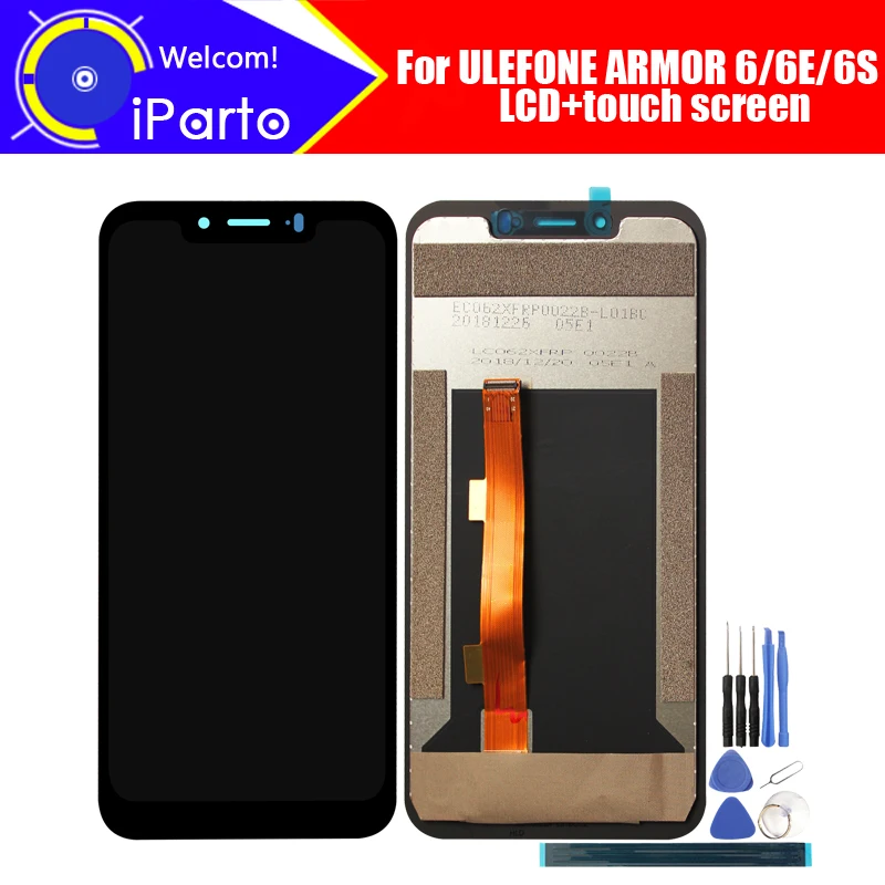 6,2 pulgadas ULEFONE ARMOR 6 pantalla LCD + montaje de digitalizador de pantalla t&aacute;ctil 100% Original Nuevo LCD + digitalizador t&aacute;ctil para ARMOR 6E/6S + herramientas-0