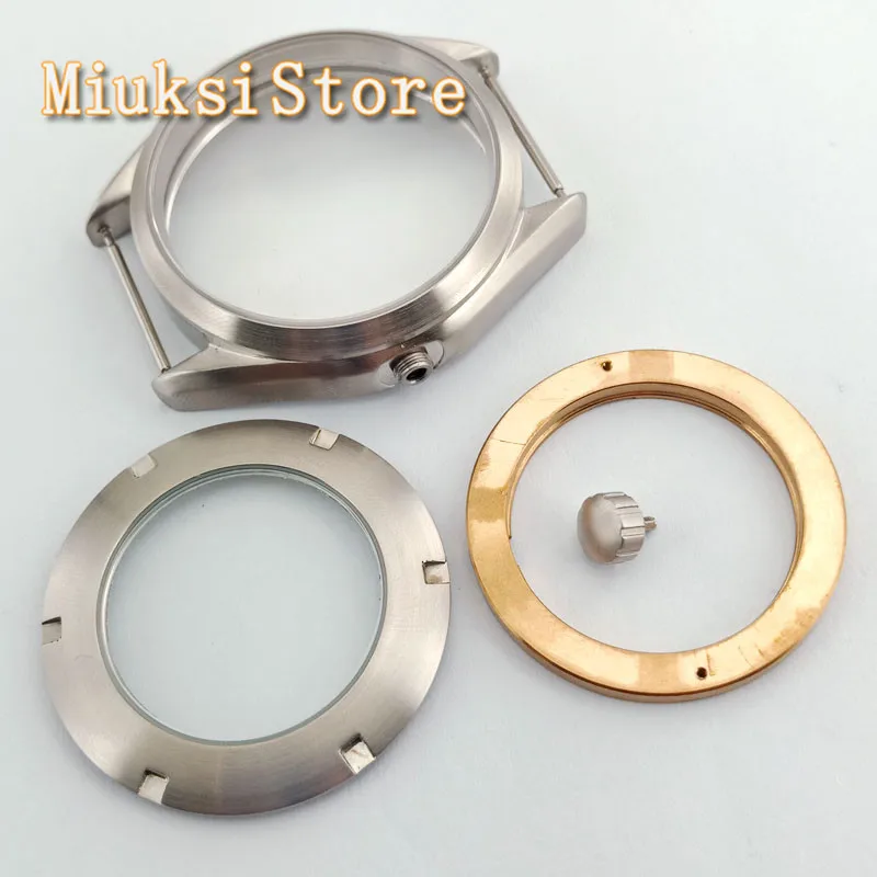 Corgeut 41 мм Серебряный чехол сапфировое стекло серебристый футляр для часов