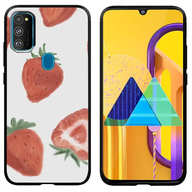 

Girly Heart Cute Strawberry Phone Case For Samsung A10 A12 A02 A20E M30 A31 A40 A50 S A52 A51 A70 A71 A80 Cover Fundas Coque