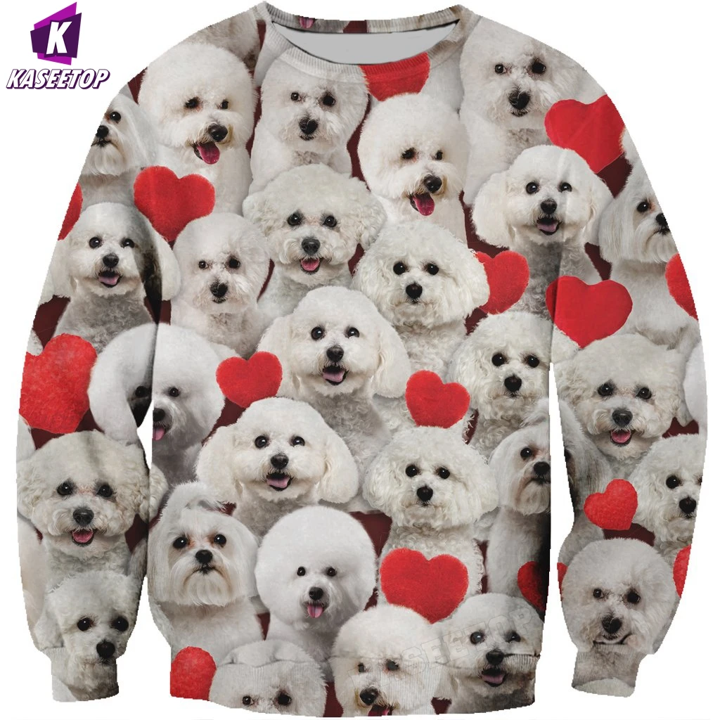 

You Will Have A Bunch Of Pomeranians Pets Sweatshirt 3D Print Unisex Spring Autumn Dog Long-sleeved Round Neck Tracksuit Cosplay