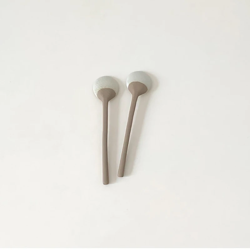 Маленькая фарфоровая ложка простой приборы в Корейском стиле керамические