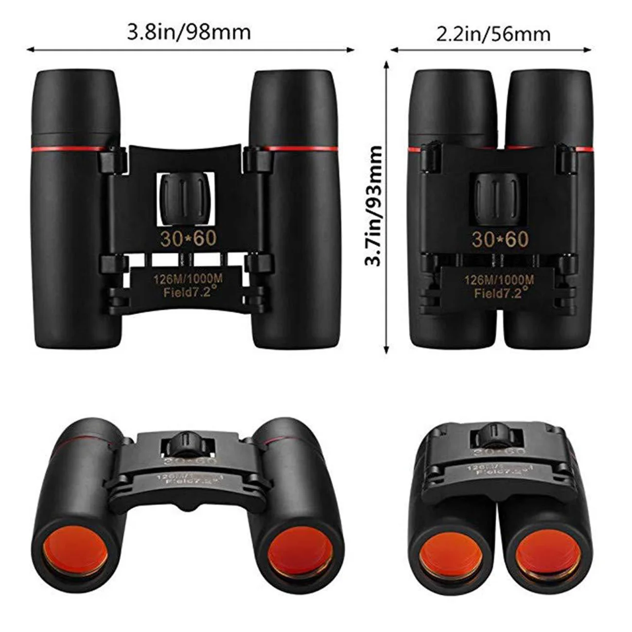 

High Definition Monocular Telescope 30x60 Waterproof Mini Portable Zoom Scope For Travel Hunting Outdoor Hiking 800-1000m