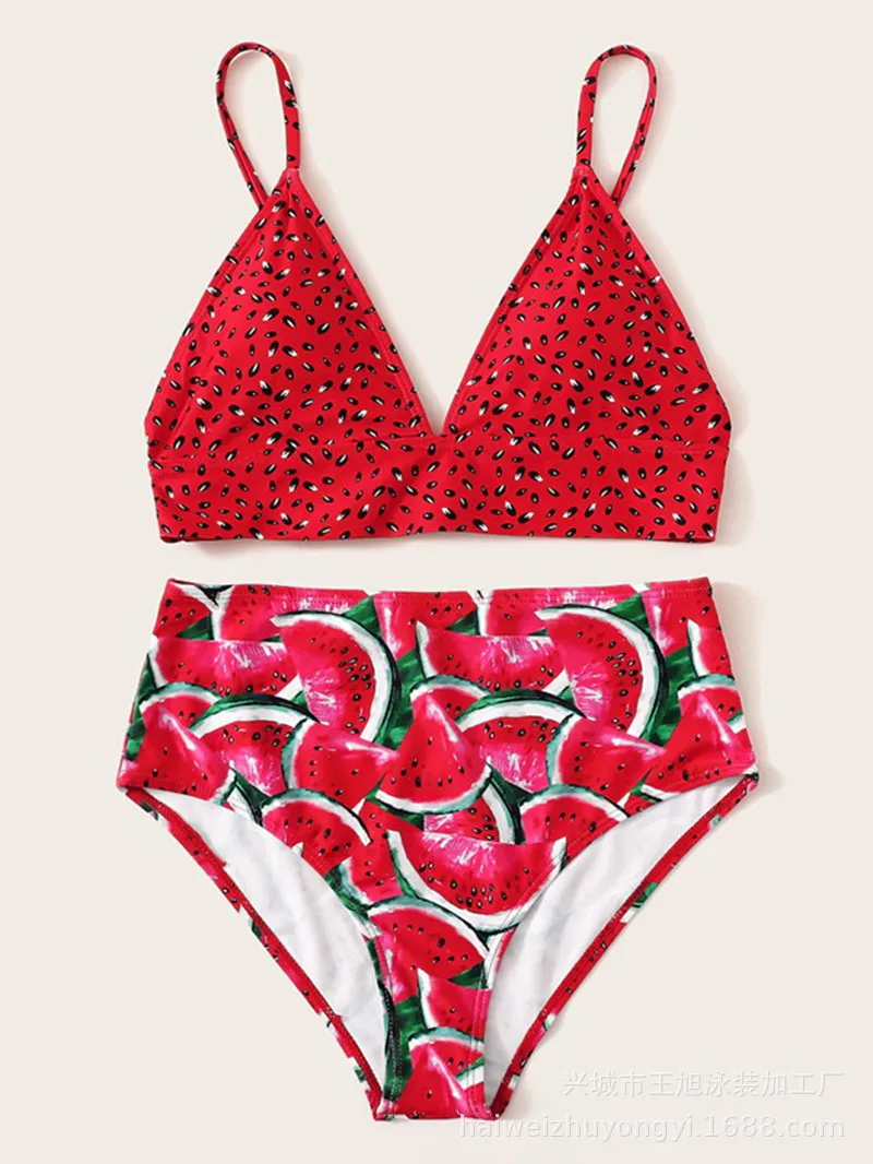 

Watermelon Printing Bikini Muslim Sexy Bikini Women's Seperated Swimwear Sexy Turkish Dubai Abay Women Swimsuit