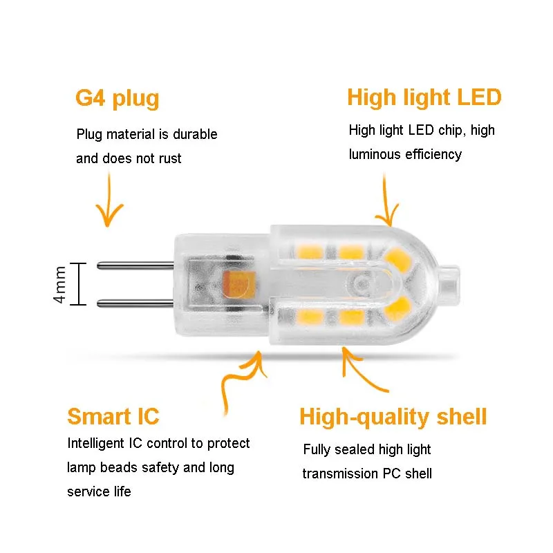 G4 G9 E14 LED Bulb Mini Capsule Lights 2W 3W 5W 7W COB SMD DC12V 220V 240V Dimmable Spotlight High Quality Replace Halogen Lamps | Лампы и