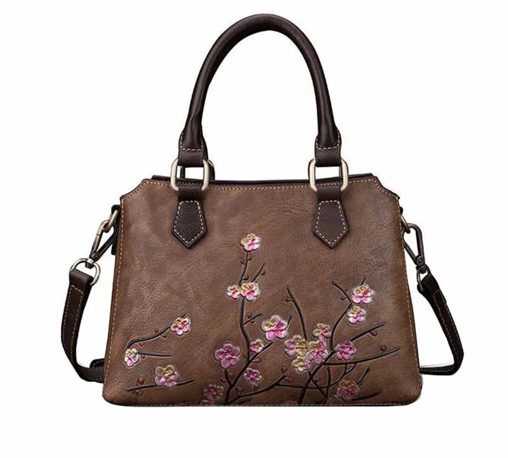 Сумка на одно плечо из натуральной кожи Женский мессенджер воловьей однослойный