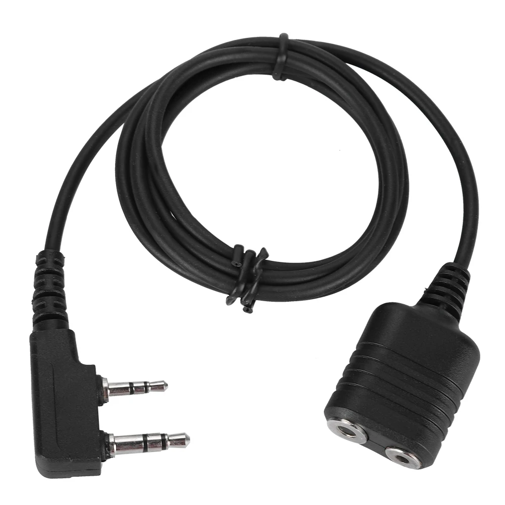 

SOONHUA 2-Pin Walkie Talkie K Cable Microphone Headset Extension Core Hand Mic Cable For Kenwood Baofeng Accessory