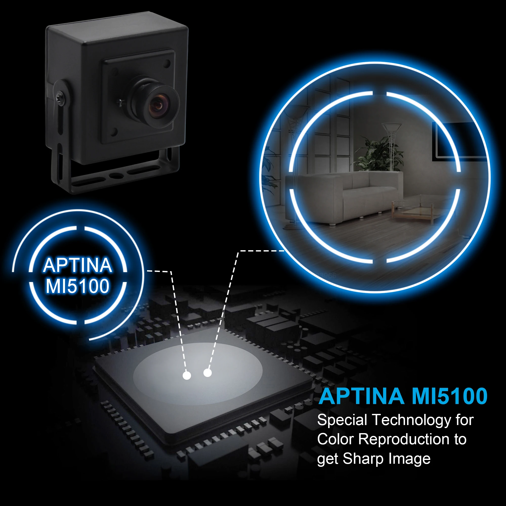 ELP Free Driver 5MP 100 градусов без искажений объектив Aptina MI5100 камера CCTV с датчиком USB