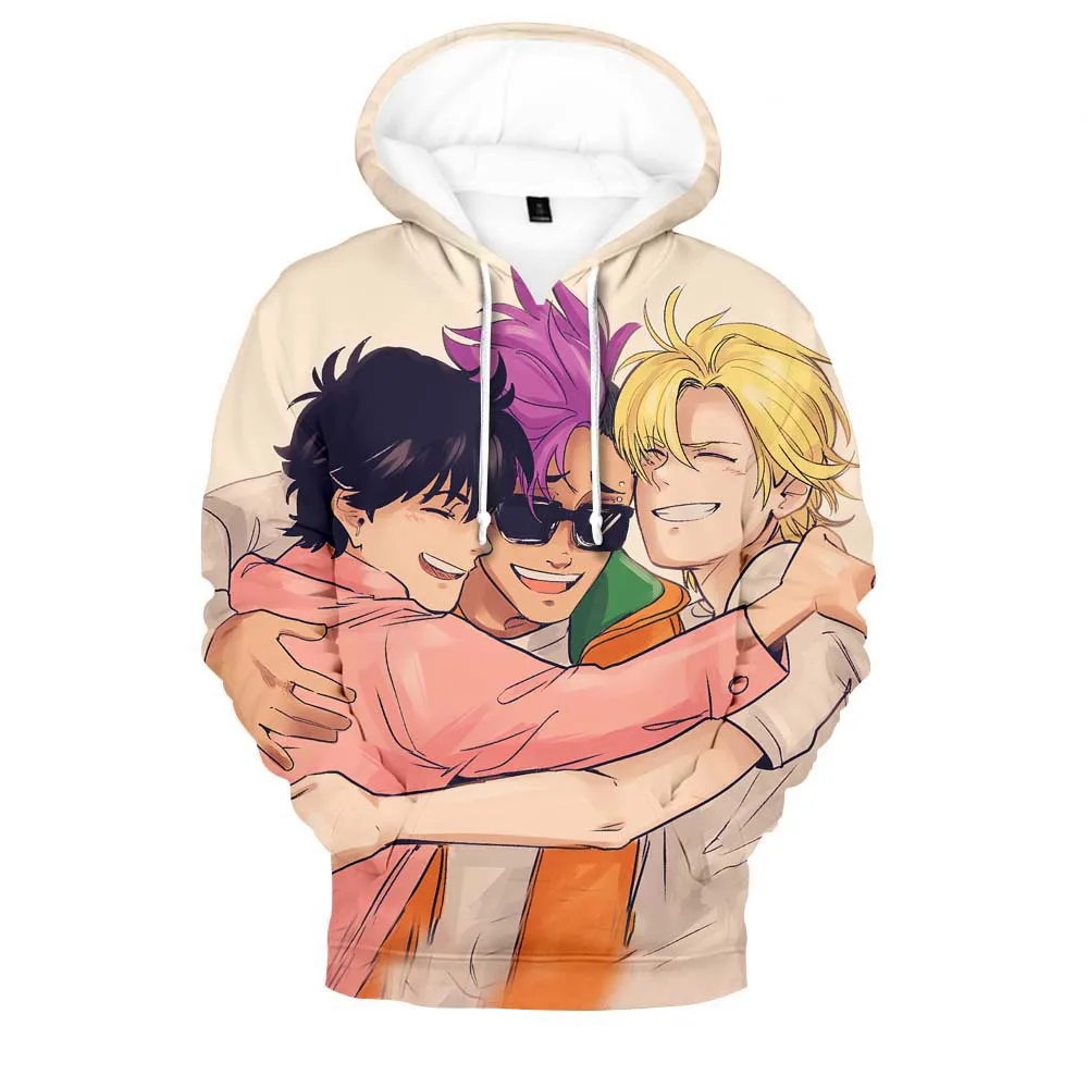 

Men's Hoodie BANANA FISH Sweatshirt 2021 New Fashion Male Harajuku Hoodie BANANA FISH Pocket Oversized Clothes