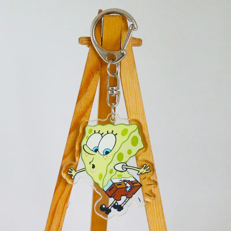 7 видов стилей персонажи мультфильма Губка Боб акриловая цепочка для ключей