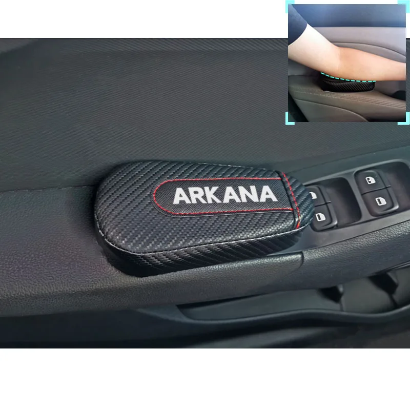

Автомобильный Стайлинг для Renault Arkana, 1 шт., Кожаная подушка для ног из углеродного волокна, наколенник, подлокотник, подлокотник, аксессуары д...