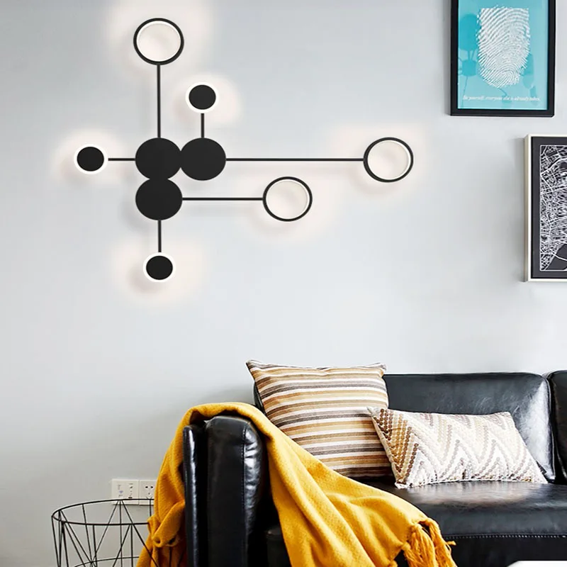 Nórdico moderno cielo estrellado cielo lámpara de pared LED lámpara de noche para dormitorio sofá de la Sala de la pared de la lámpara restaurante pasillo lámpara de Hotel luz de pared